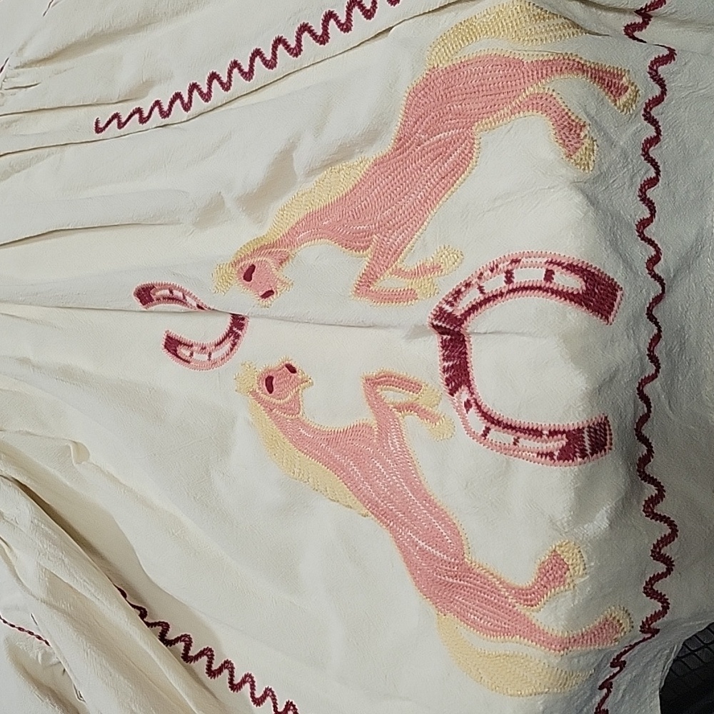 Umgee Cream & Coral Embroidered Midi Dress - Picture 3 of 6